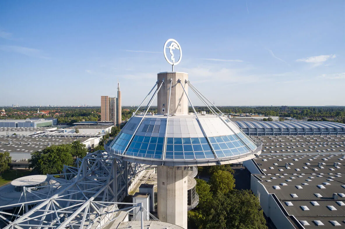 Aerial view of the Hannover Exhibition Grounds